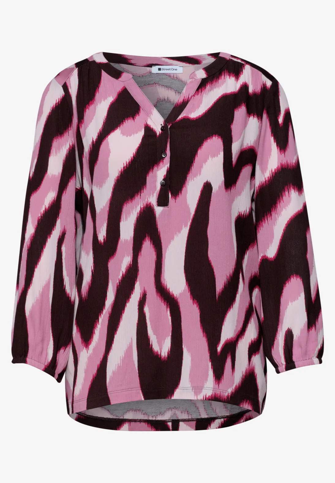 Street One Materiaalmix Shirt - Clouded Blush