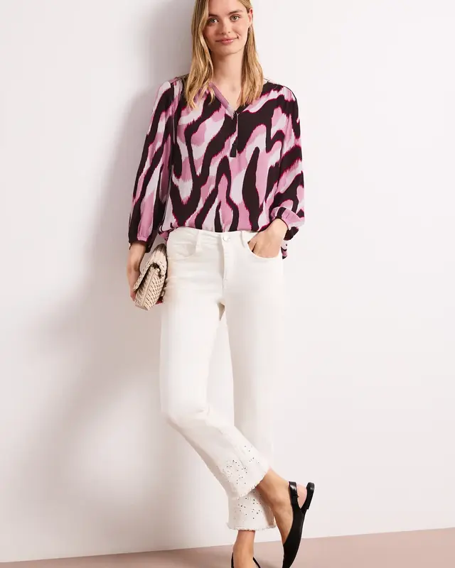 Street One Materiaalmix Shirt - Clouded Blush