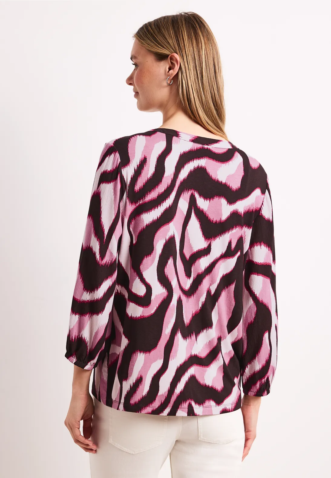 Street One Materiaalmix Shirt - Clouded Blush