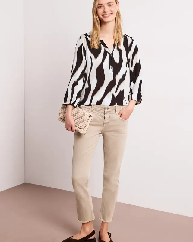 Street One Materialmix Shirt - Espresso Brown