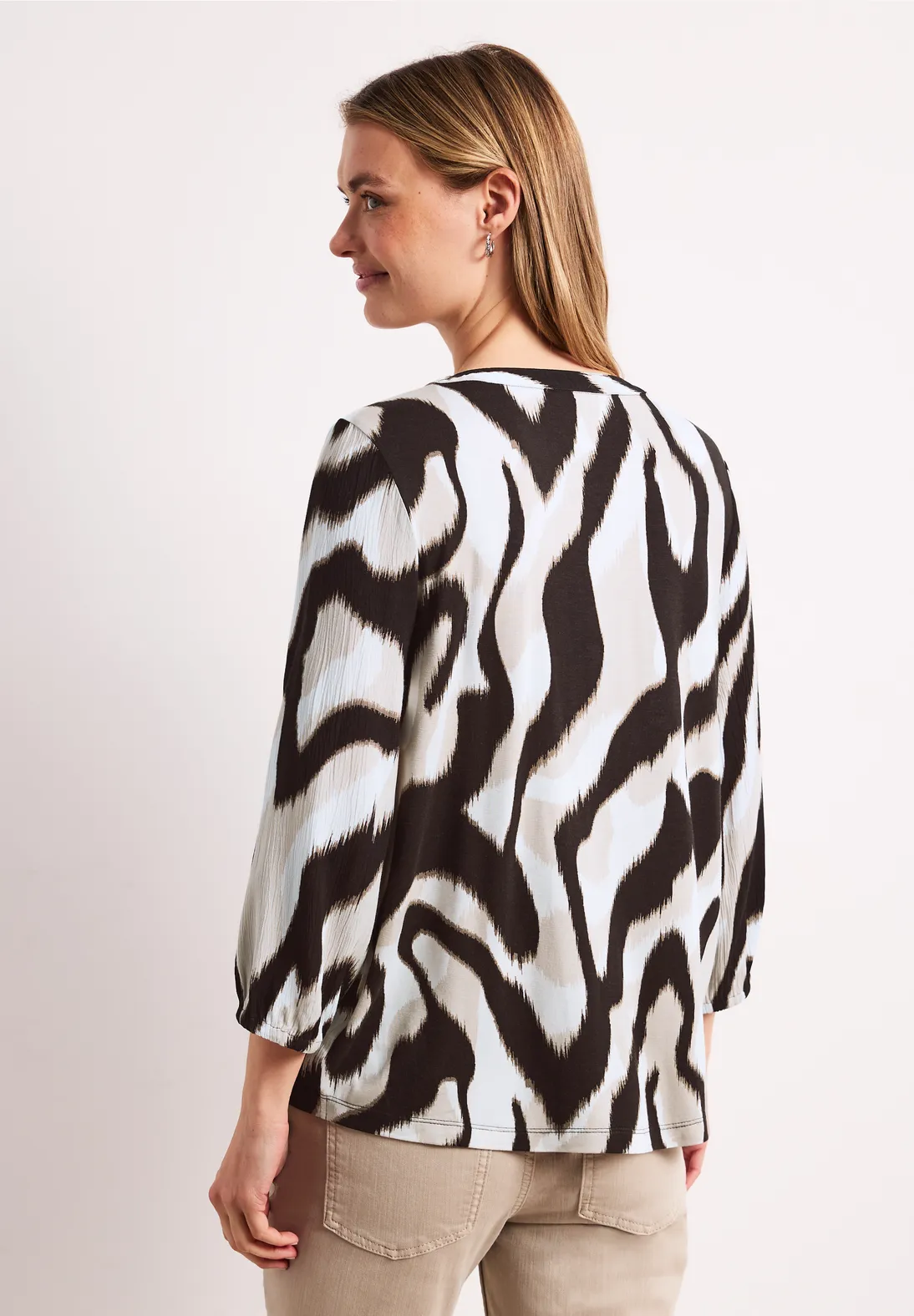 Street One Materialmix Shirt - Espresso Brown