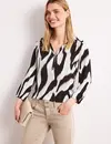 Street One Materiaalmix Shirt - Espresso Brown