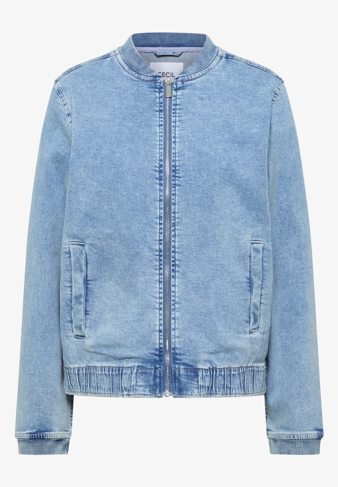 Cecil Denim Blouson - Light Blue Used Wash