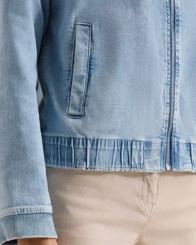 Cecil Denim Blouson - Light Blue Used Wash