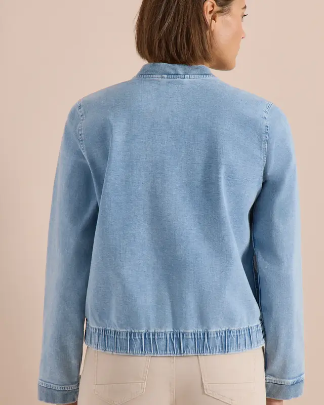 Cecil Denim Blouson - Light Blue Used Wash