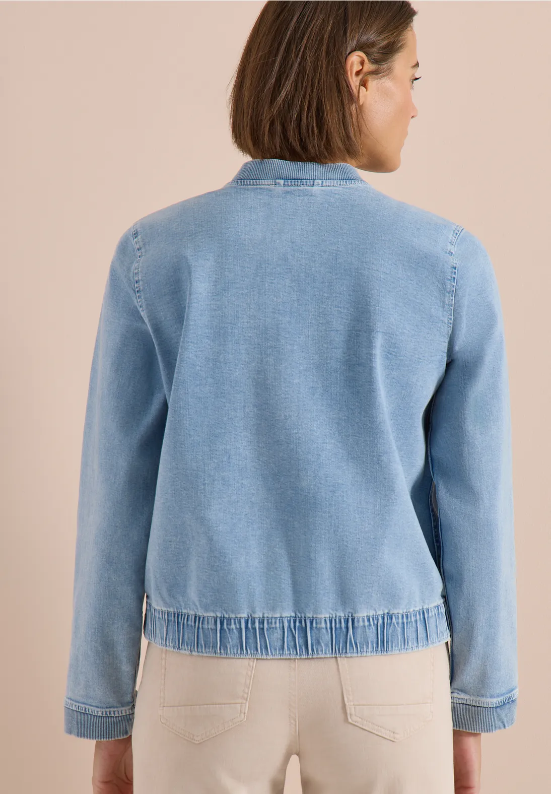 Cecil Denim Blouson - Light Blue Used Wash