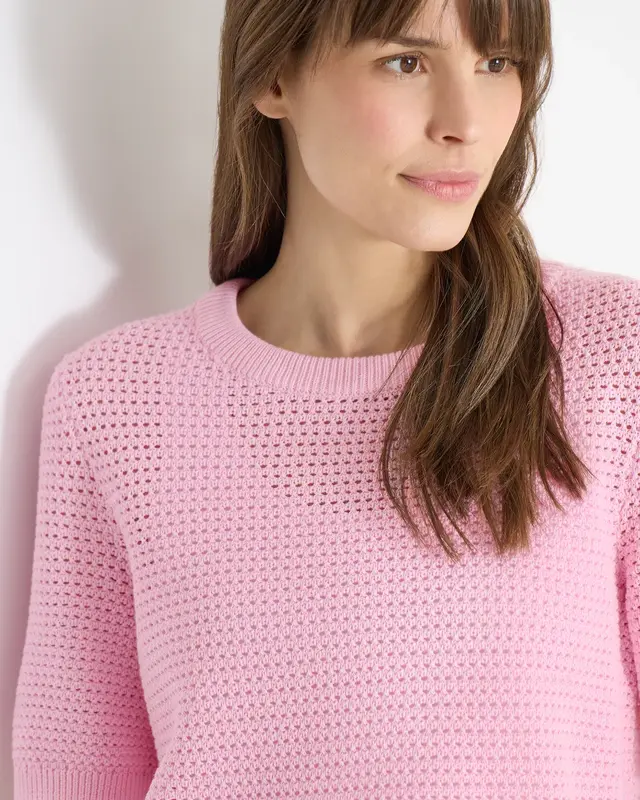 Cecil Structuur Trui - Light Blush Rose