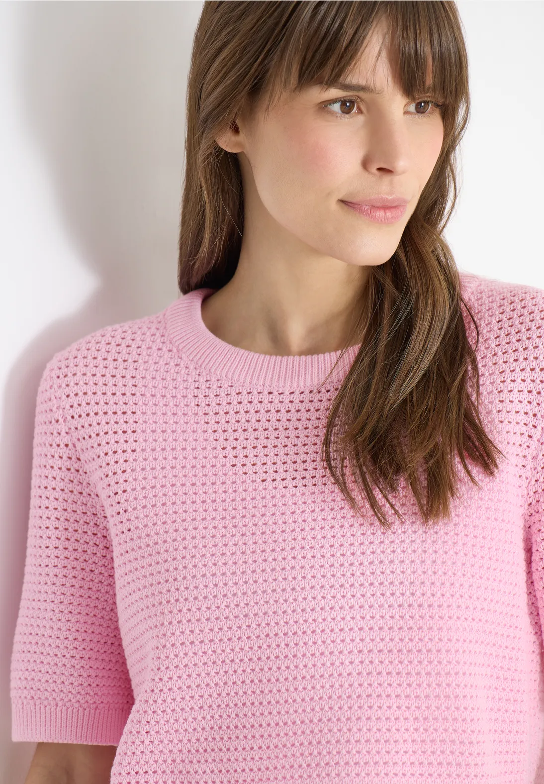 Cecil Struktur Pullover - Light Blush Rose
