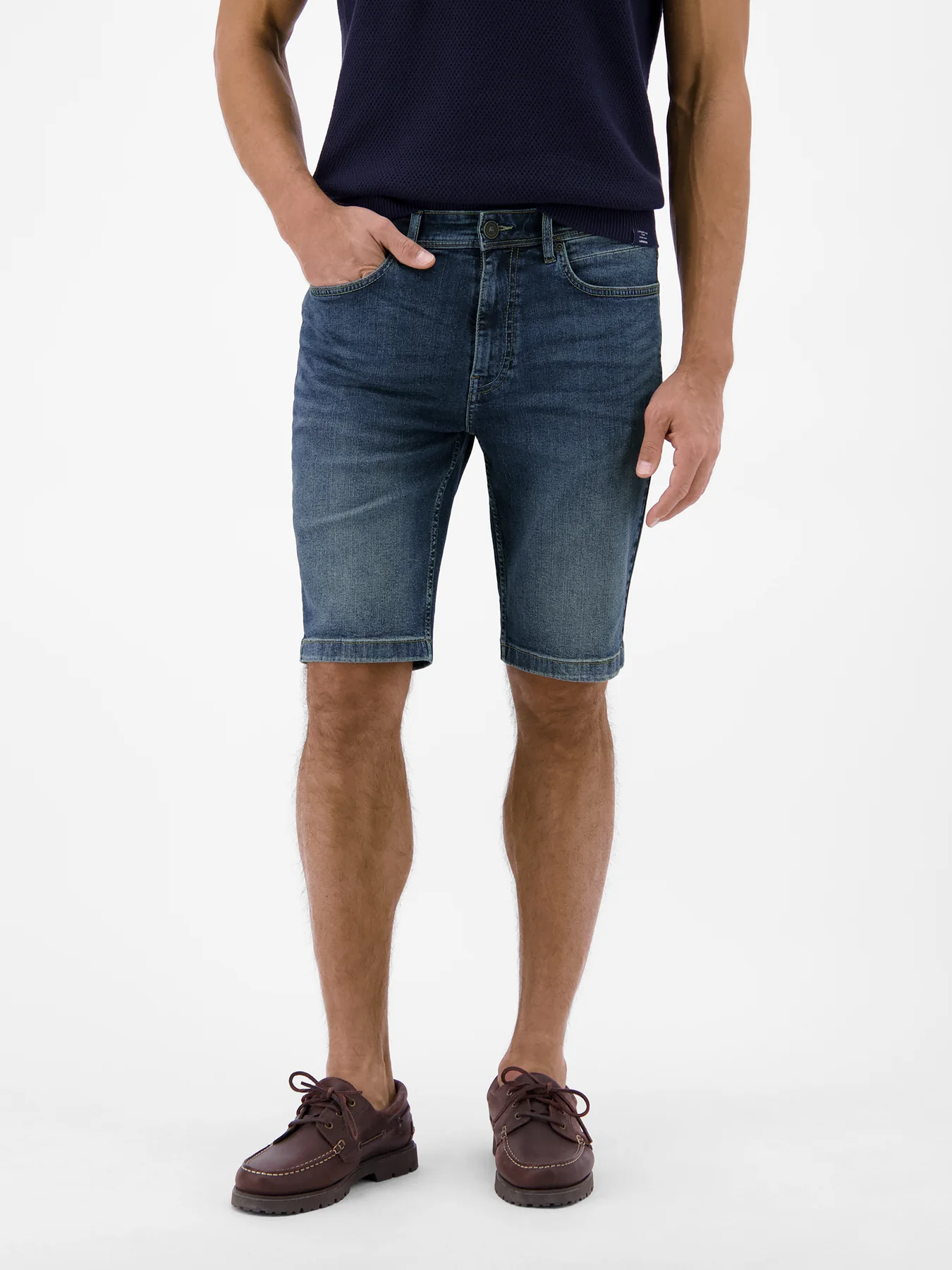 Lerros Flexibele Denim Short - Classic Navy