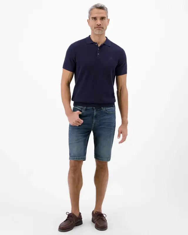 Lerros Flexibele Denim Short - Classic Navy