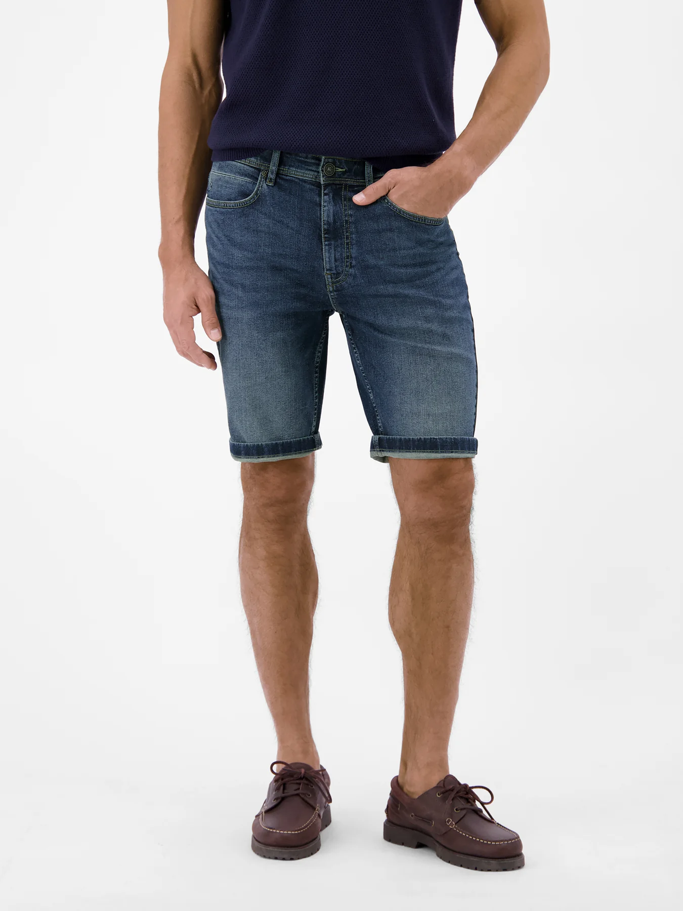 Lerros Flexibele Denim Short - Classic Navy
