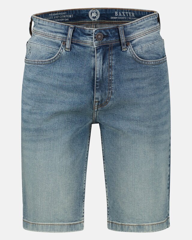 Lerros Denim Short - Light Blue Used Wash