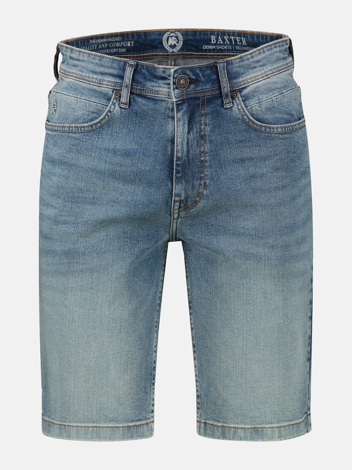 Lerros Denim Short - Light Blue Used Wash
