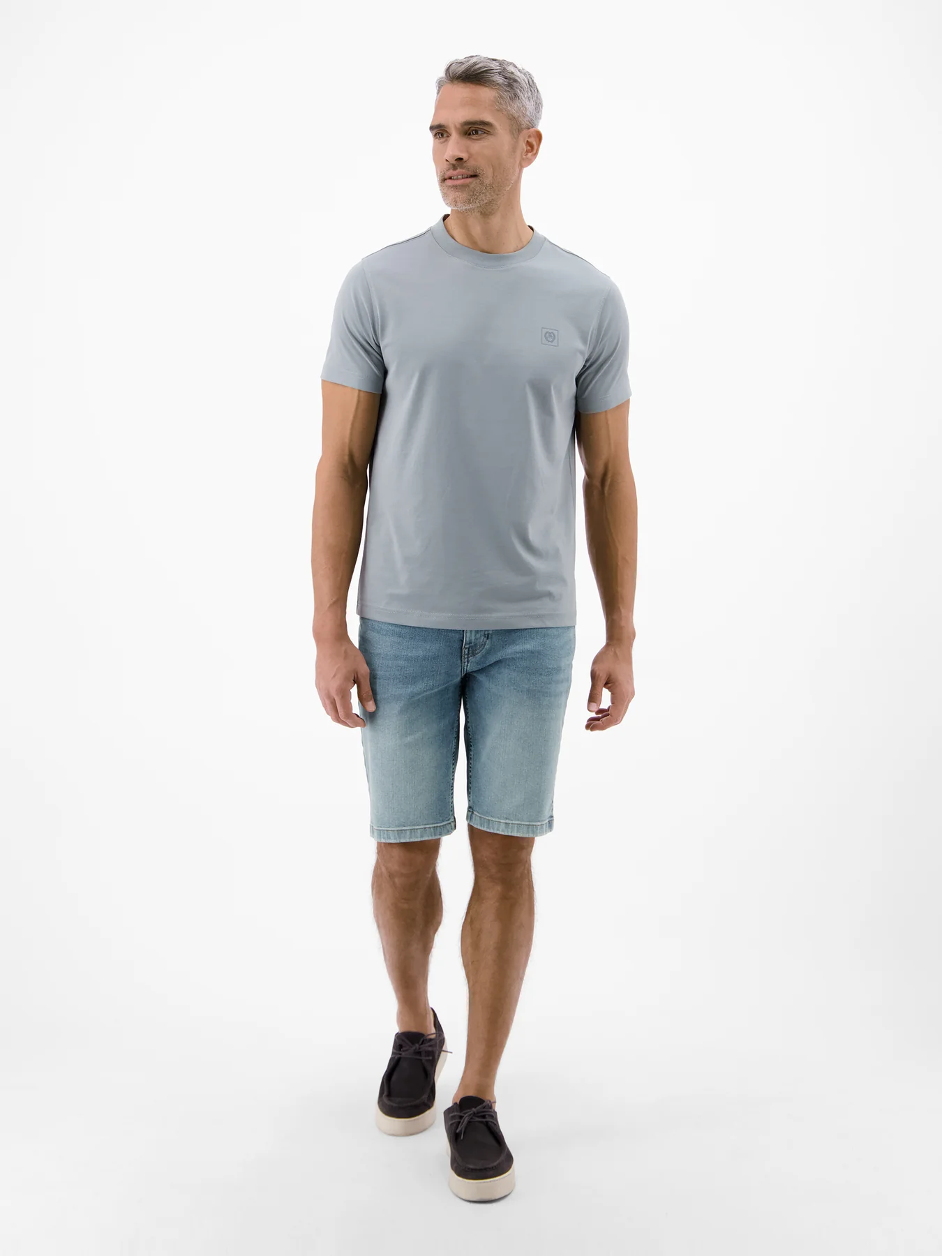 Lerros Denim Short - Light Blue Used Wash