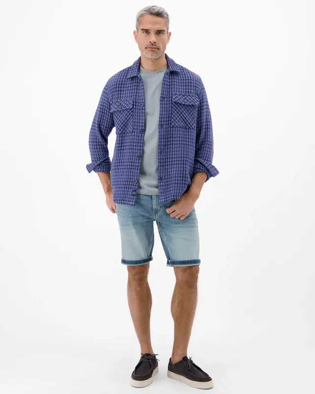 Lerros Denim Short - Light Blue Used Wash