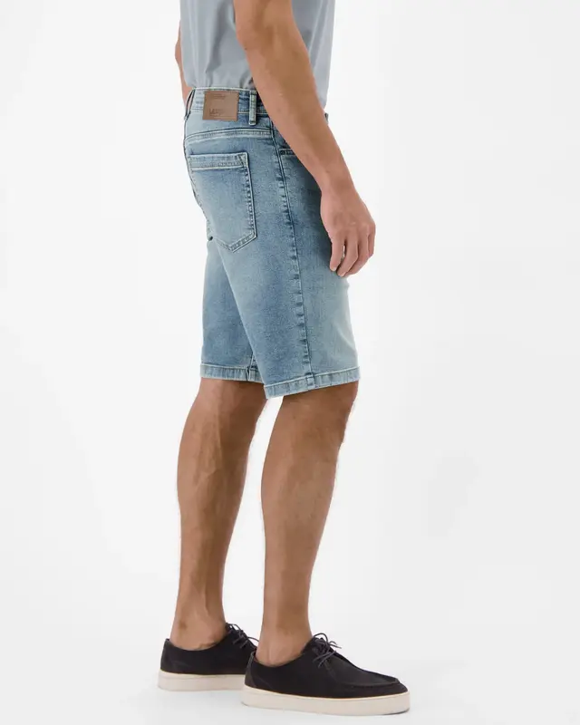 Lerros Flexibele Denim Short - Light Blue Used Wash