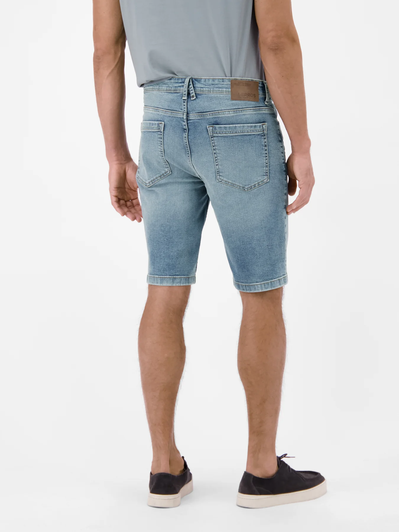Lerros Denim Short - Light Blue Used Wash