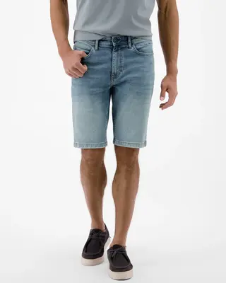 Lerros Denim Short - Light Blue Used Wash