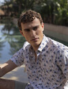 Giordano Palm Print Shirt - Green