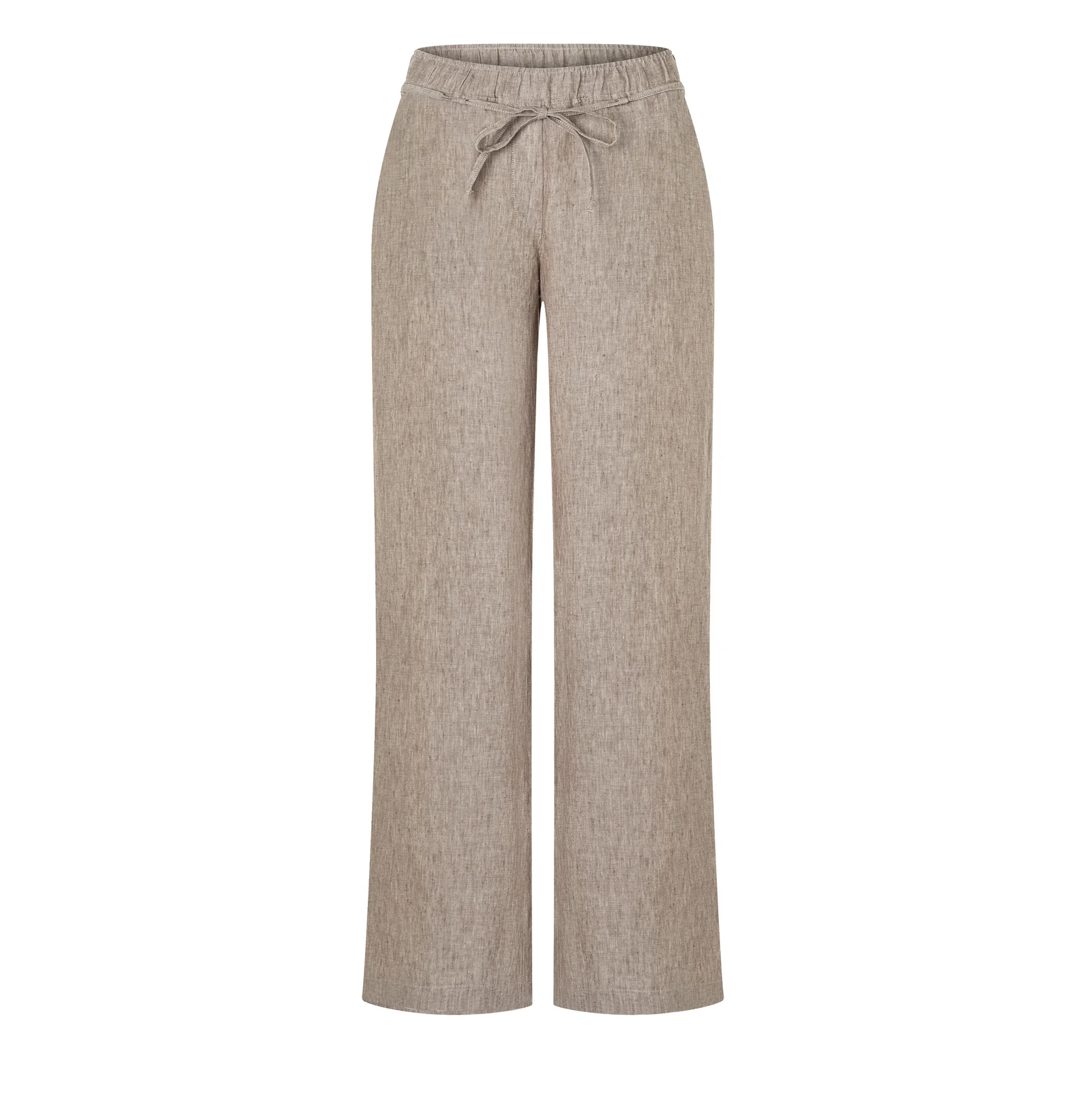 Mac Jeans  Leinen Hose Chiara Belt - Sanddrift Melange