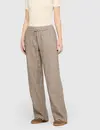 Mac Jeans  Leinen Hose Chiara Belt - Sanddrift Melange