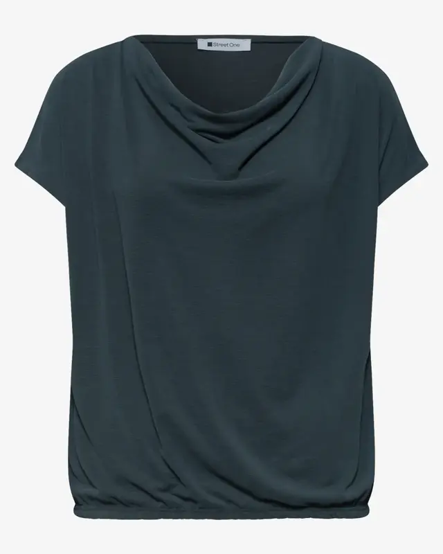 Street One Shirt Wasserfallausschnitt - Deep Bound Green