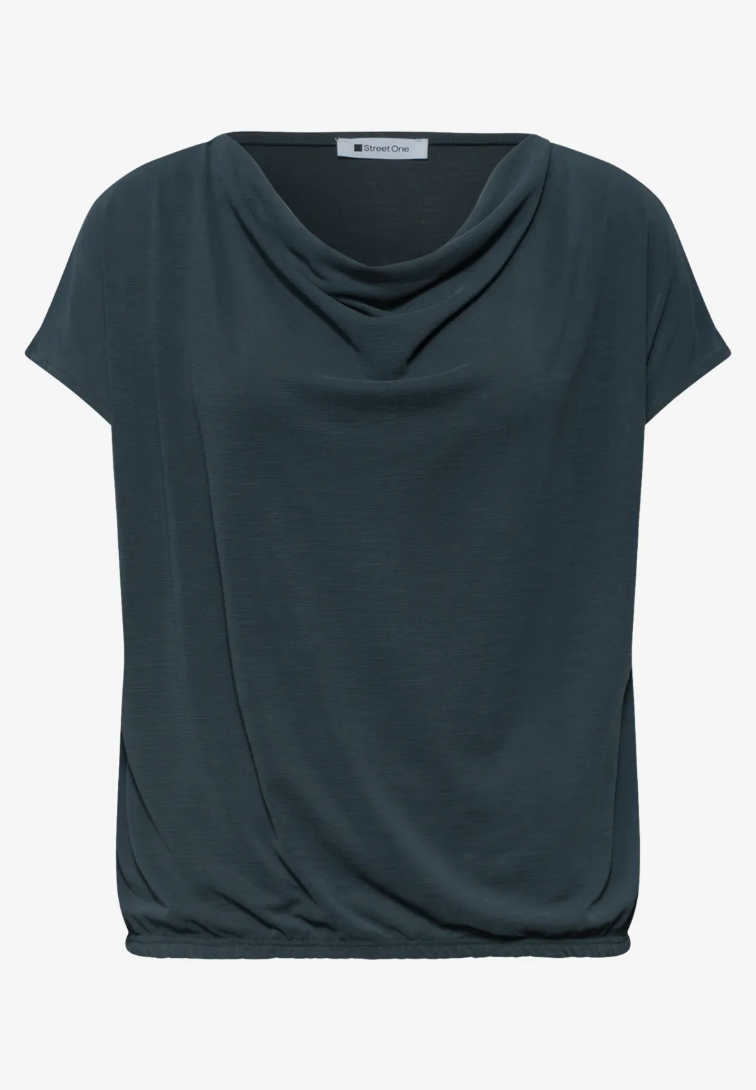 Street One Shirt Waterval Hals - Deep Bound Green