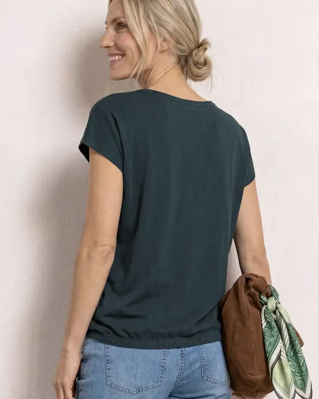 Street One Shirt Waterval Hals - Deep Bound Green