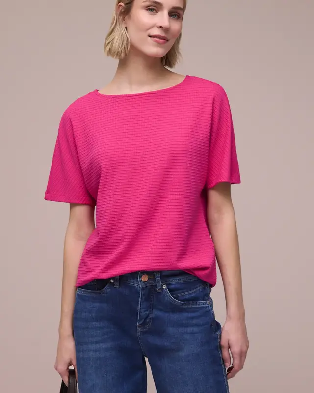 Street One Struktur Shirt - Magenta Dream