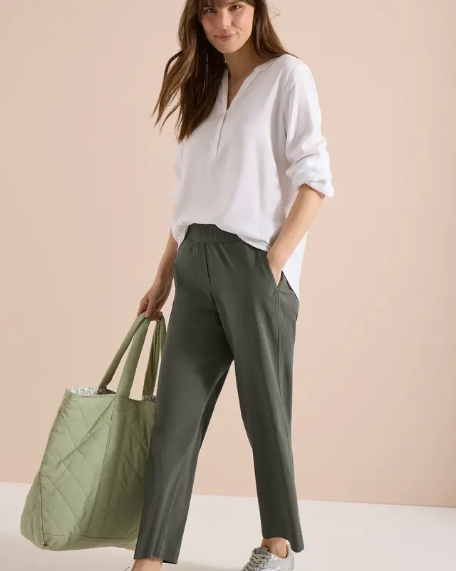 Cecil Summer Stretch Hose Neele - Clear Khaki