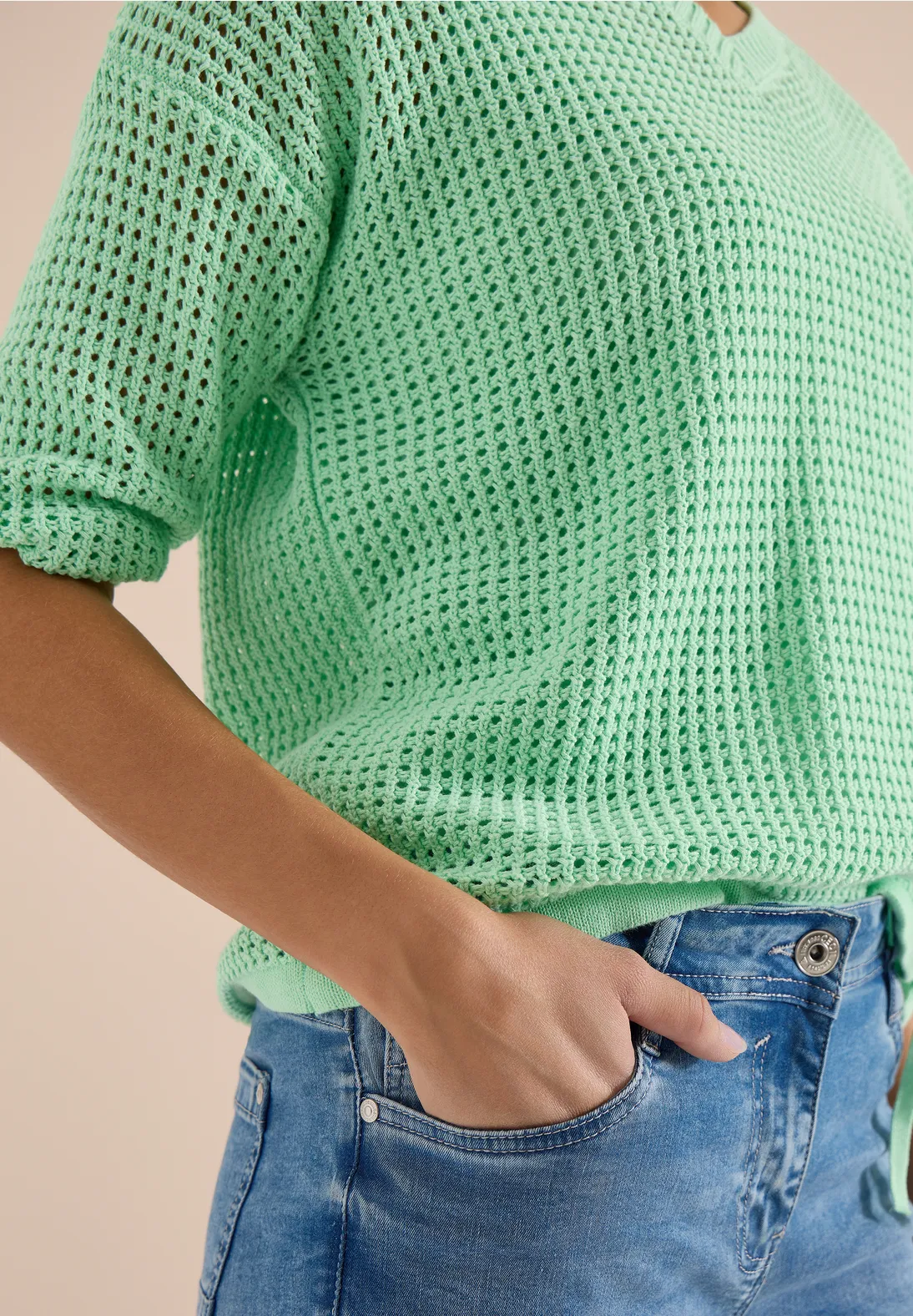 Cecil Trui Gehaakte Look - Juicy Lime