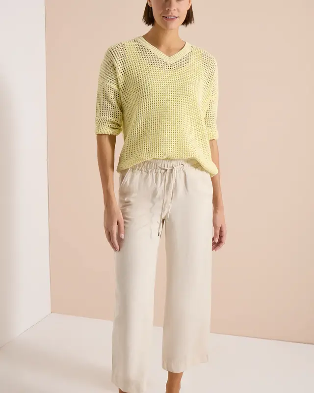 Cecil Pullover Strick Look - Light Buttermilk Yellow