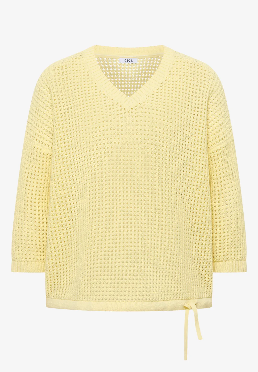 Cecil Trui Gehaakte Look - Light Buttermilk Yellow