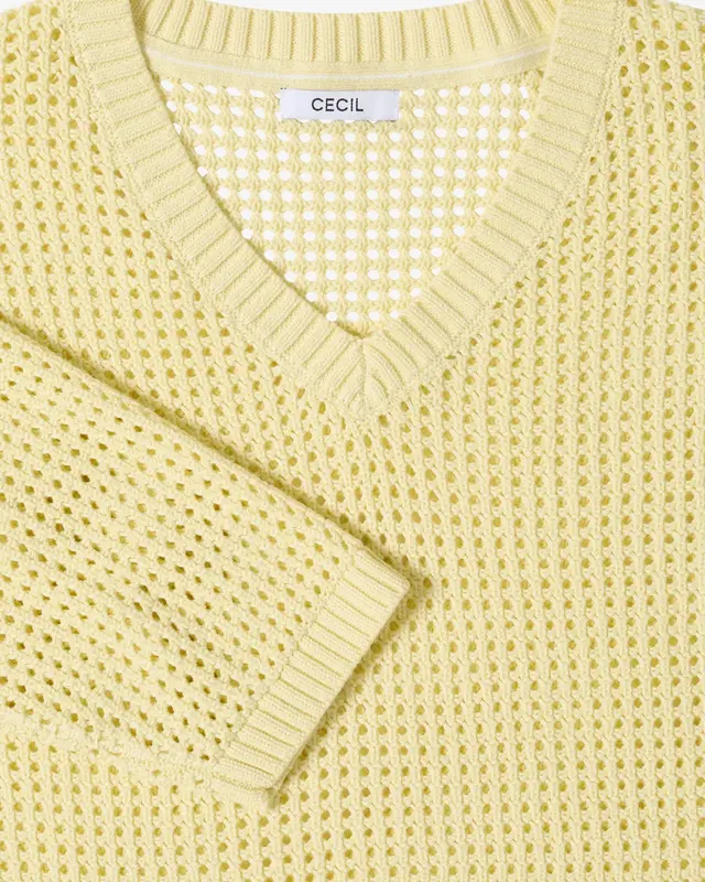 Cecil Pullover Strick Look - Light Buttermilk Yellow