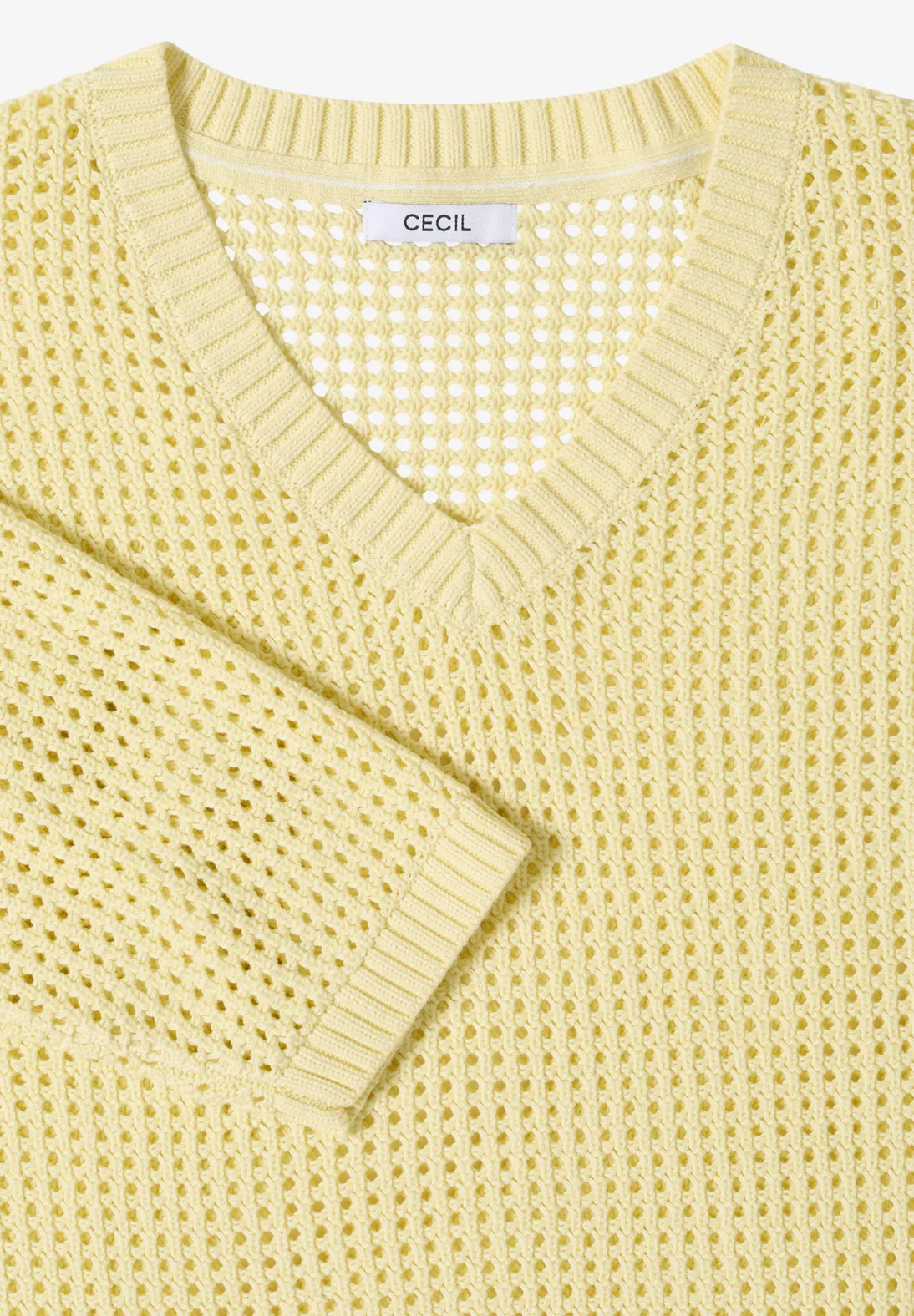 Cecil Pullover Strick Look - Light Buttermilk Yellow