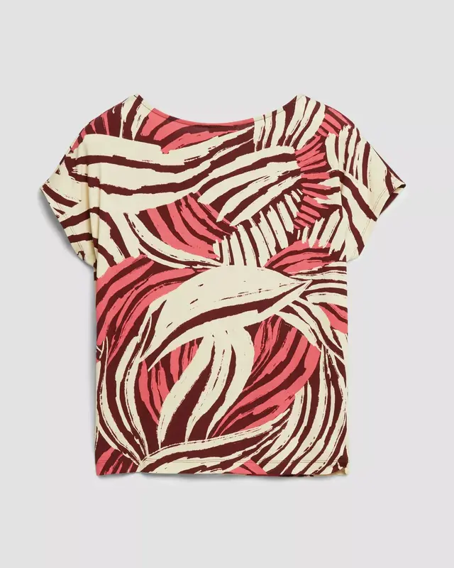S. Oliver Jersey Print Shirt - Coral