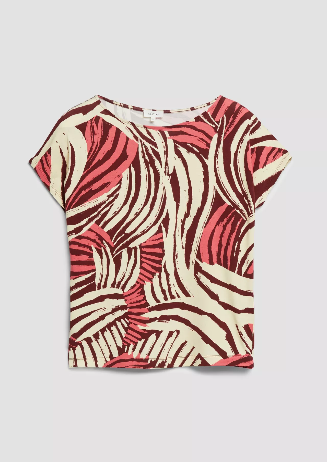 S. Oliver Jersey Print Shirt - Coral