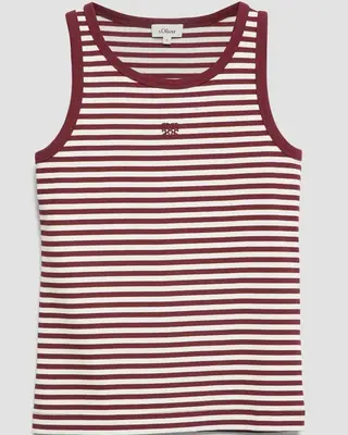 S. Oliver Striped Top - Bordeaux
