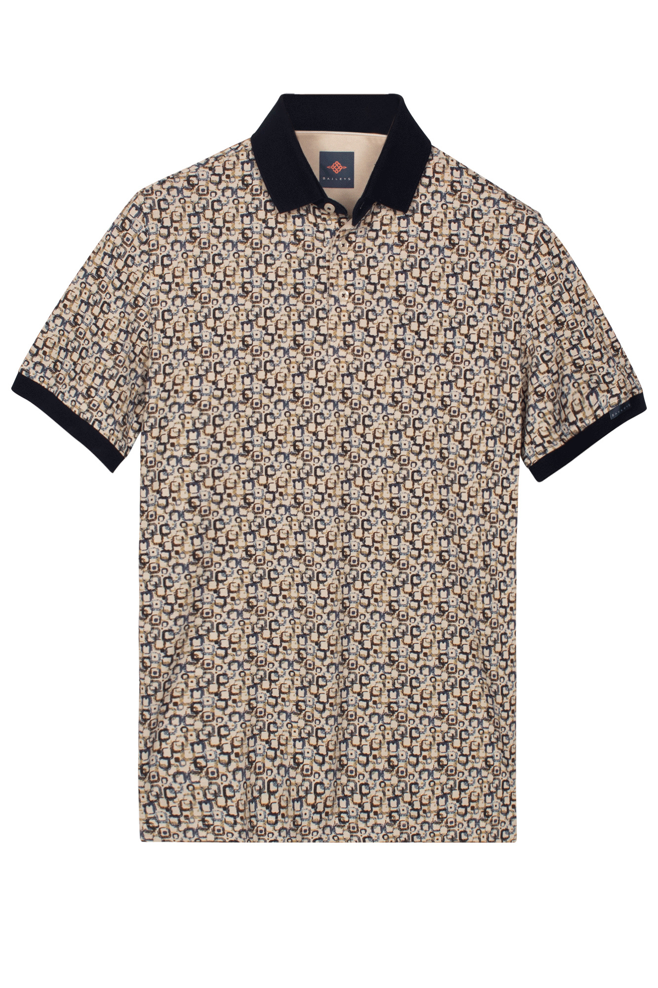 Baileys Poloshirt Open Squares - Sand
