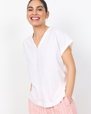 Soyaconcept Leinenmix T-Shirt Ina 51 - White