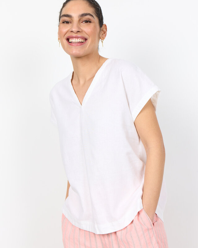 Soyaconcept Leinenmix T-Shirt Ina 51 - White