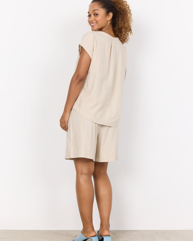 Soyaconcept Linnenmix T-Shirt Ina 51 - Sand
