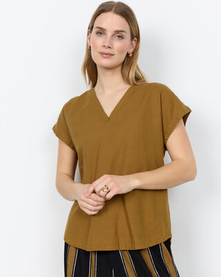 Soyaconcept Leinenmix T-Shirt Ina 51 - Butternut