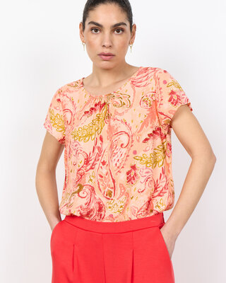 Soyaconcept Bluse Faneth 2 - Salmon Combi