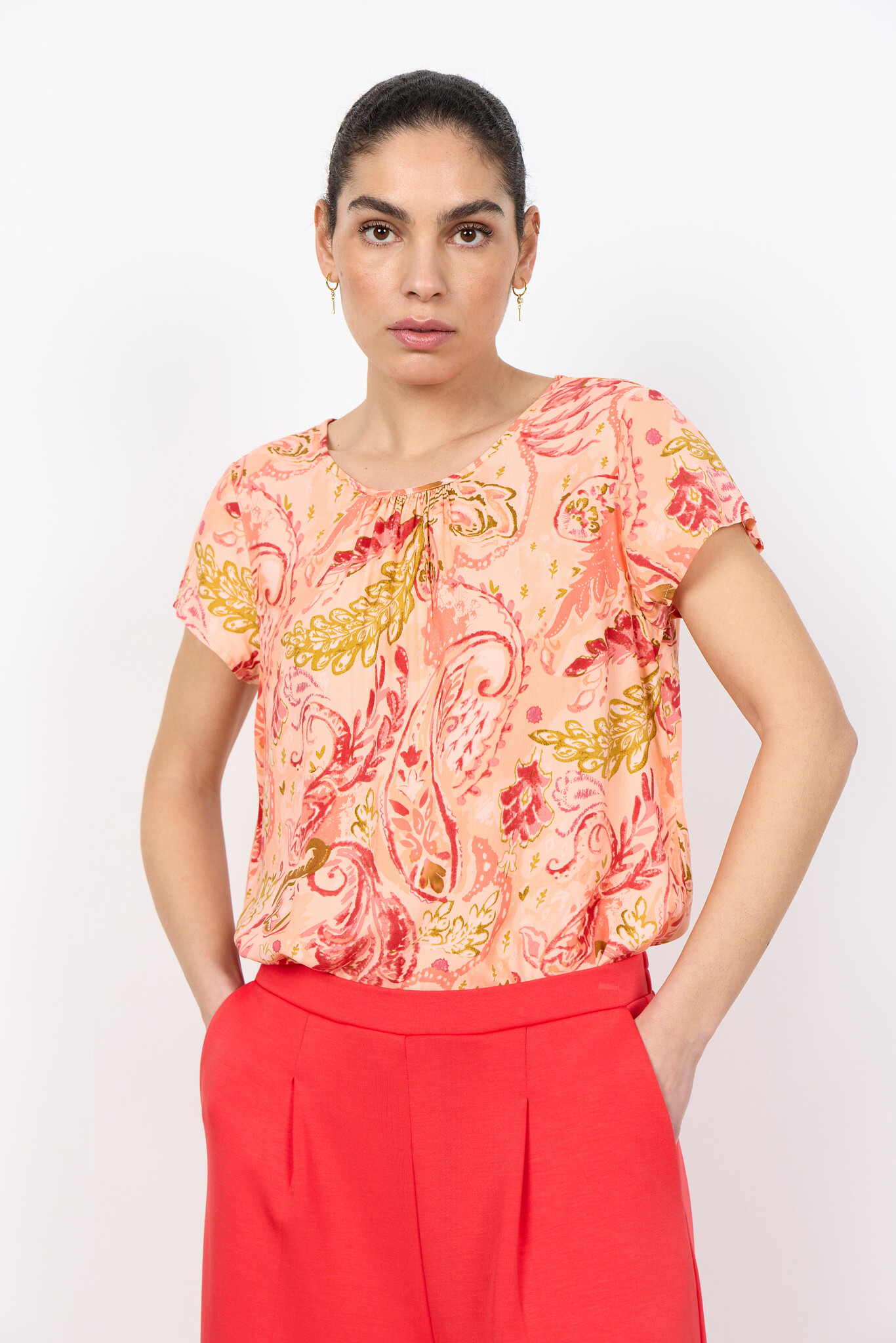 Soyaconcept Blouse Faneth 2 - Salmon Combi