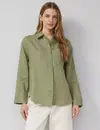 S. Oliver Linen Bluse - Olive Green