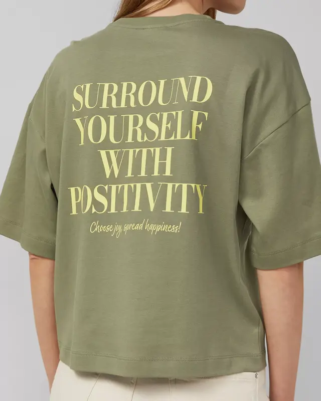 S. Oliver Relaxed Fit T-Shirt, Backprint - Olive Green
