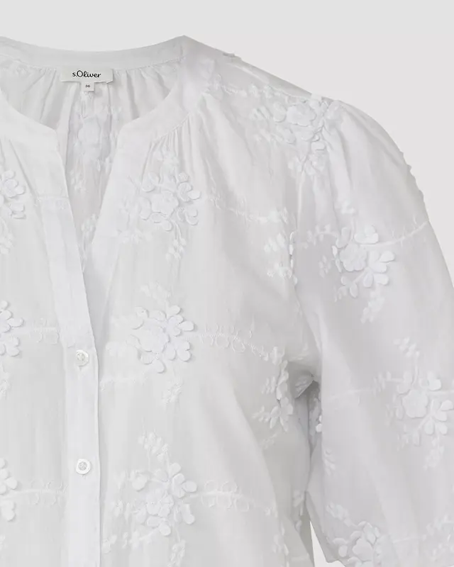 S. Oliver Blouse 3D-Embroidery - White