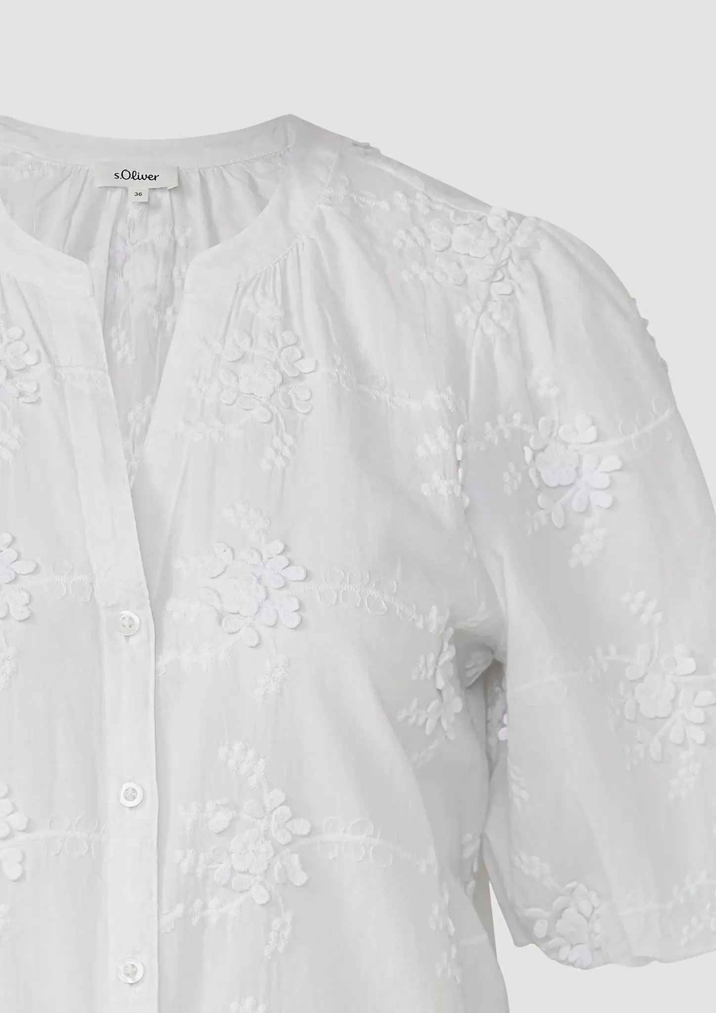 S. Oliver Blouse 3D-Embroidery - White