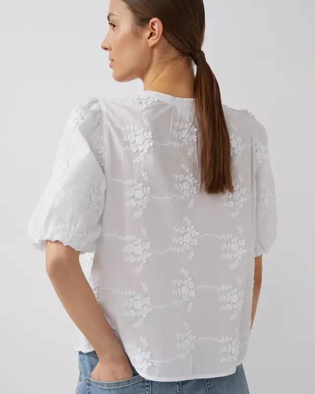 S. Oliver Blouse 3D-Embroidery - White
